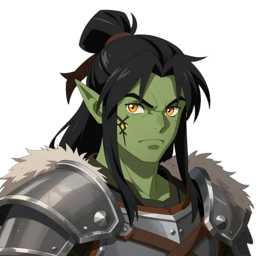 Painted portrait of Grusk Ironjaw